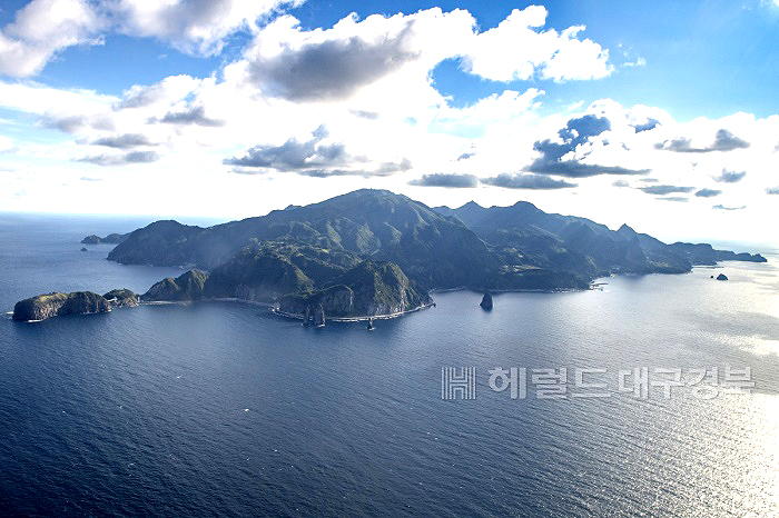 상공에서 바라본 울릉도 전경(헤럴드 DB)
