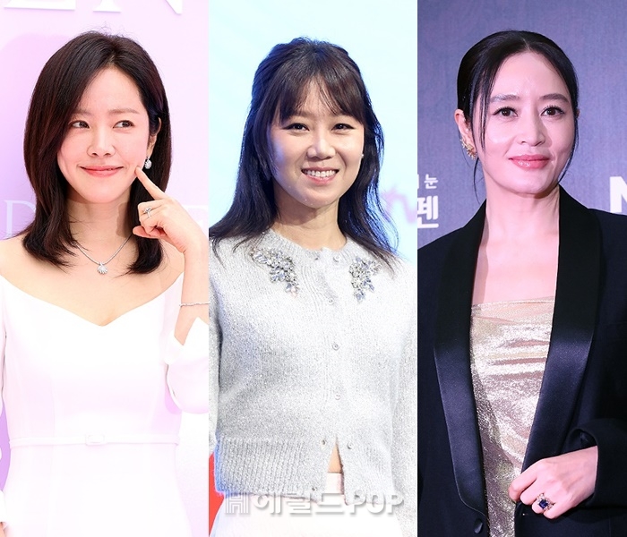 한지민, 공효진, 김혜수/사진=민선유 기자