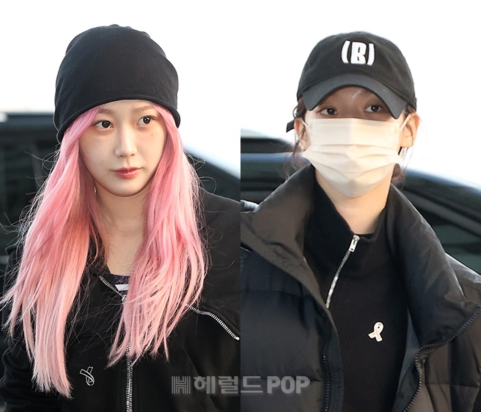 에스파 지젤, 카리나/사진=민선유 기자