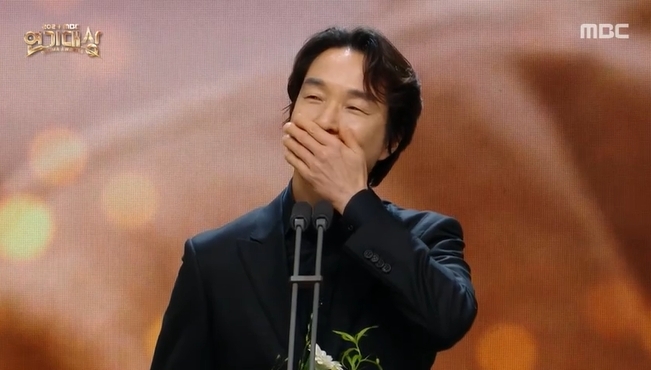 한석규/사진=MBC 연기대상 방송화면 캡처