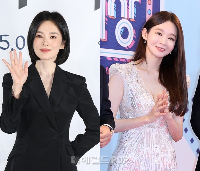 송혜교, 강민경/사진=민선유 기자
