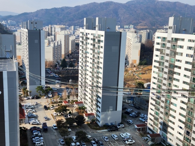 순천시 모 아파트 전경.