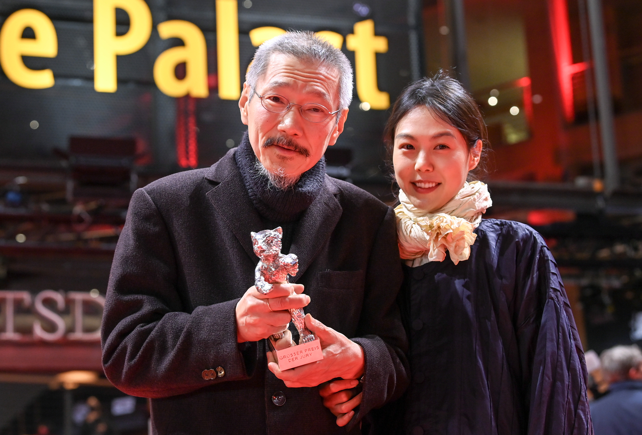 Director Hong Sang-soo (left) and actor Kim Min-hee (Getty Images)