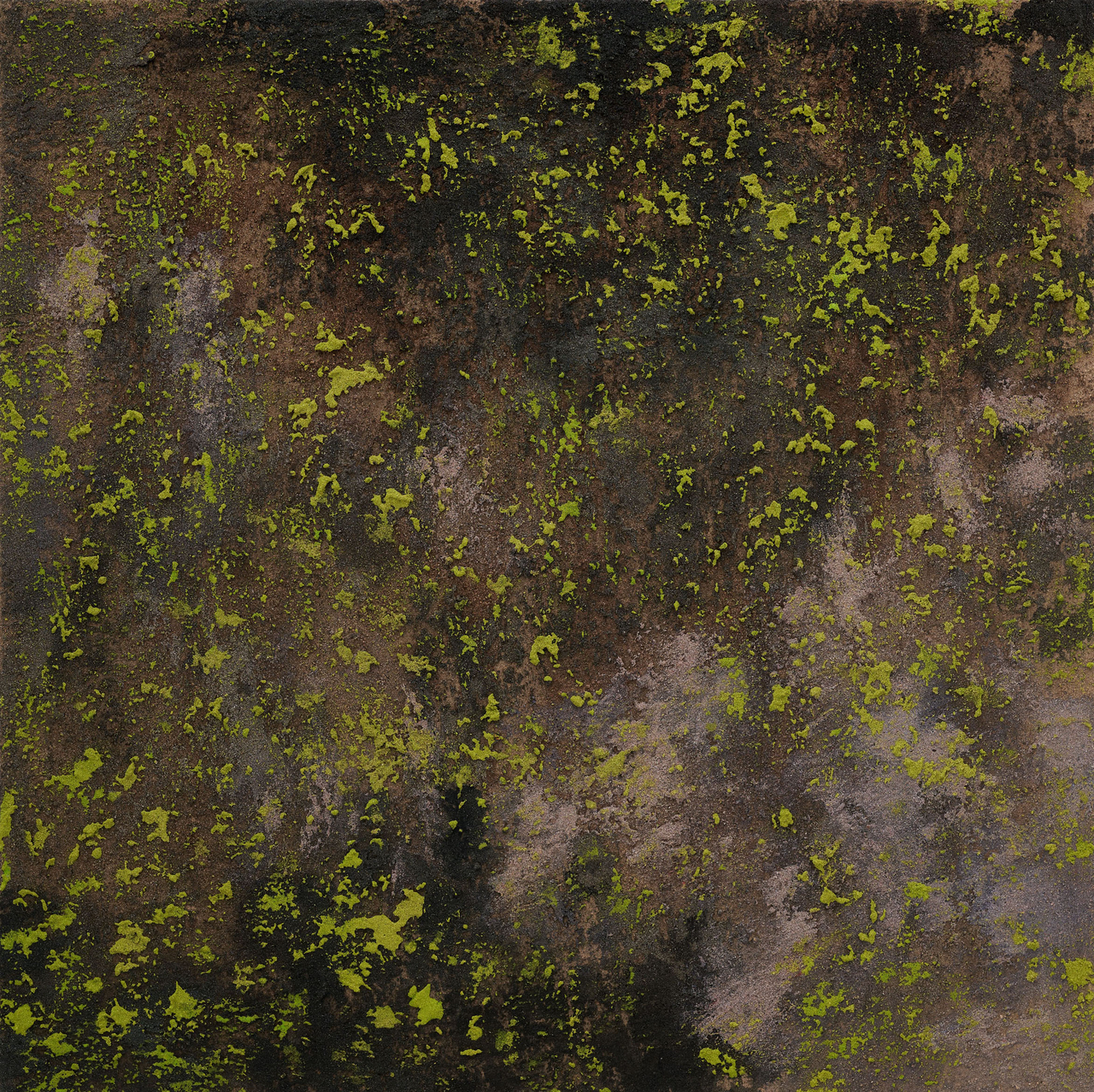 "Reflective III" by Dakyo Oh (Mixed media, 120×120 cm, 2024)