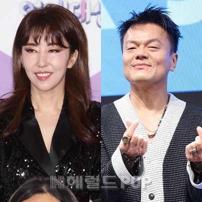 김완선, 박진영/사진=민선유 기자