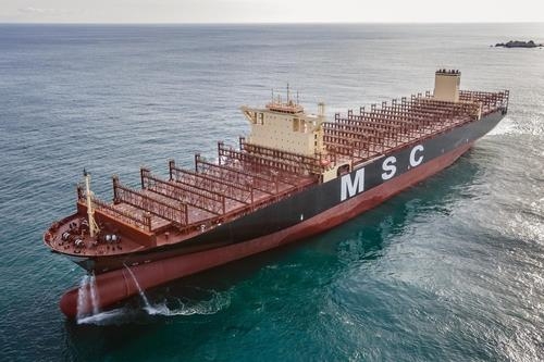 Liquefied natural gas container ship built by the company (HD Korea Shipbuilding & Offshore Engineering Co. )