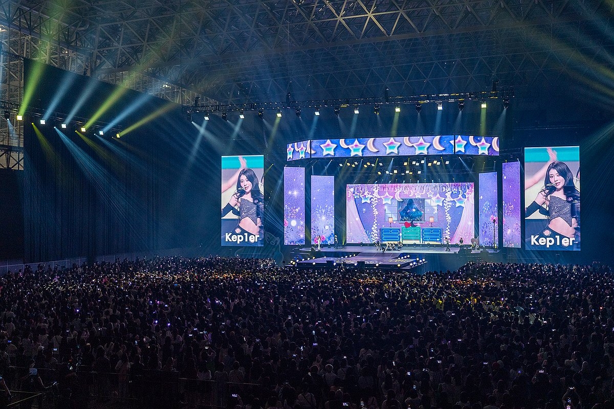 South Korean girl group Kep1er performs during the KCON Japan 2024 at Zozomarine Stadium in Makuhari Messe, Chiba, Japan, on May 11 in this photo. (CJ ENM)