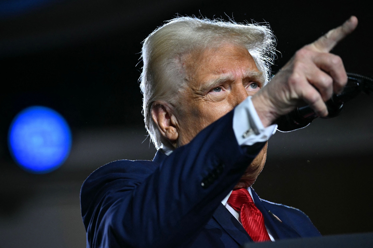 US President Donald Trump delivers remarks on his policy to end tax on tips in Las Vegas, Nevada, on January 25, 2025. (AFP-Yonhap)