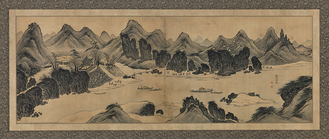 "Yongang Imsulchob" by Gyeomjae Jeong Seon (Ink and color on paper, 95.7×34.5 cm, 1742)