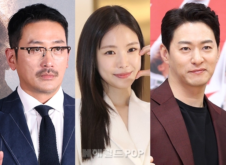 하정우, 손나은, 주진모/사진=민선유기자