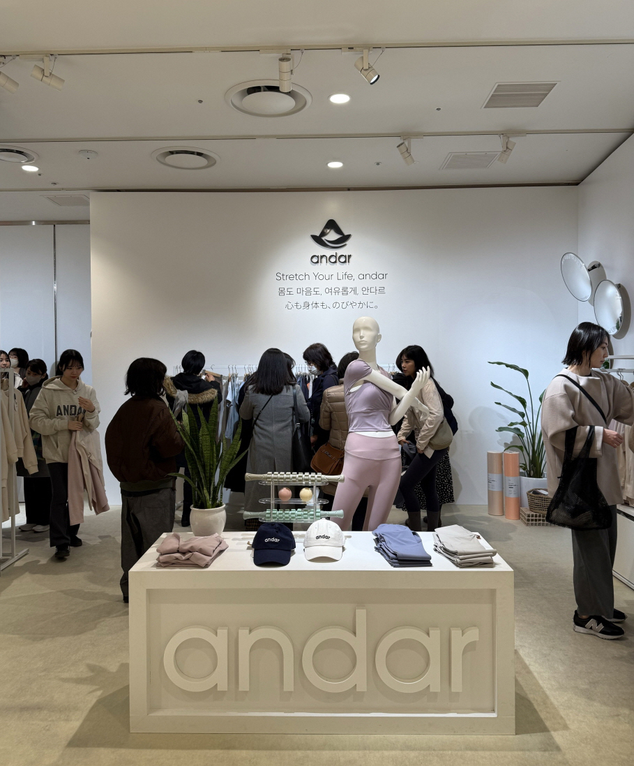 안다르 ‘이세탄 신주쿠 본점’ 팝업스토어 [안다르 제공]