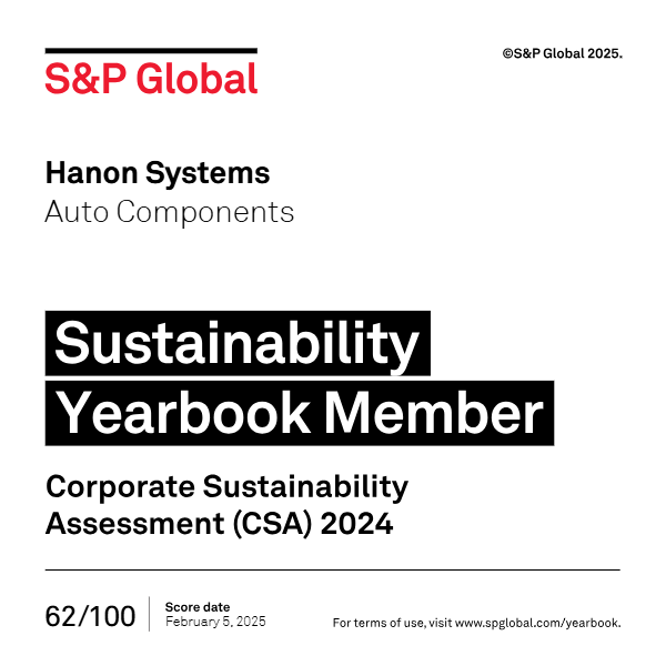 한온시스템이 S&P 글로벌 지속가능경영 연례보고서에 2년 연속 등재됐다. [한온시스템 제공]