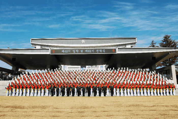 육군3사관학교 제62기 입학식 모습.[육군3사관학교 제공]