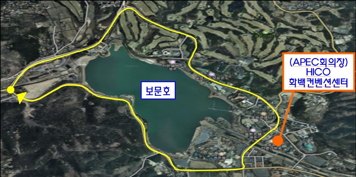 (가칭)APEC로 명예도로 구간도.[경주시 제공]