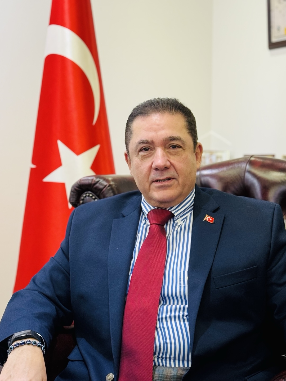 Turkish Ambassador to Korea Murat Tamer speaks in an interview with The Korea Herald at the Embassy of Turkey in Seoul on Wednesday. (Sanjay Kumar/ The Korea Herald)