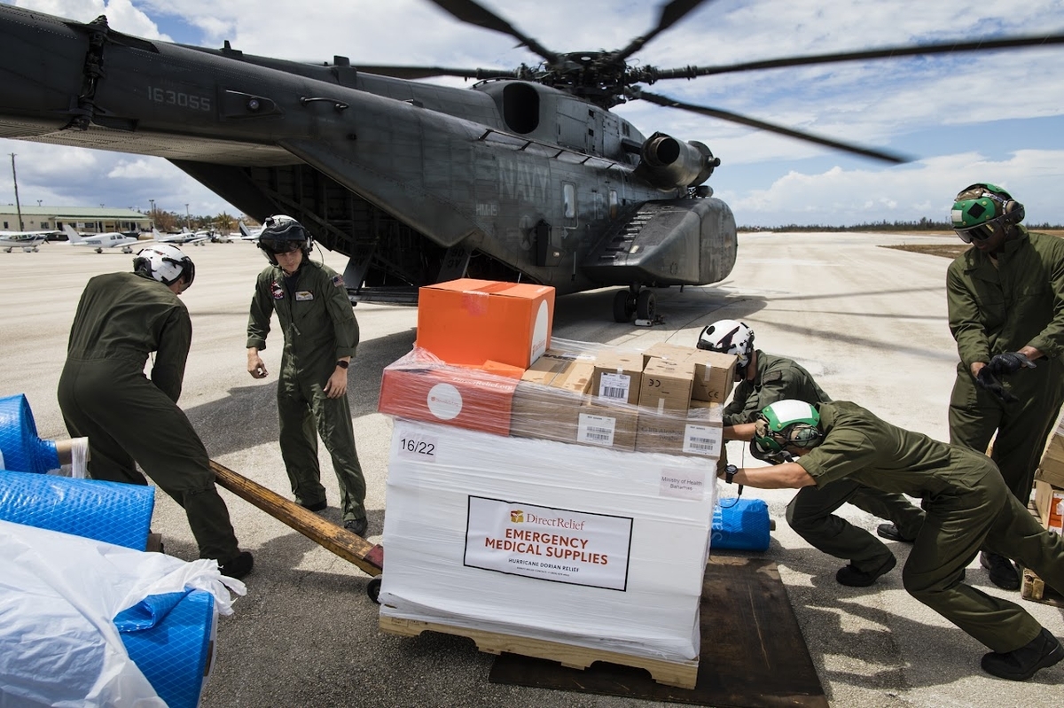 This undated photo provided on Tuesday, captures its officials moving medical supplies. (Direct Relief)
