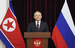 N. Korean defense chief reaffirms friendship with Russia during banquet for Russian holiday