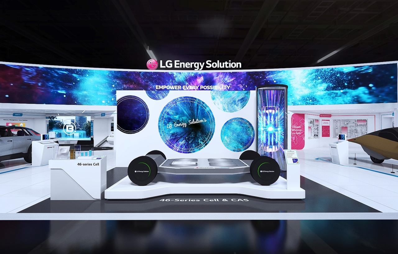 A rendered image of the LG Energy Solution booth at InterBattery 2025, a battery industry exhibition at Coex, Seoul (LG Energy Solution)