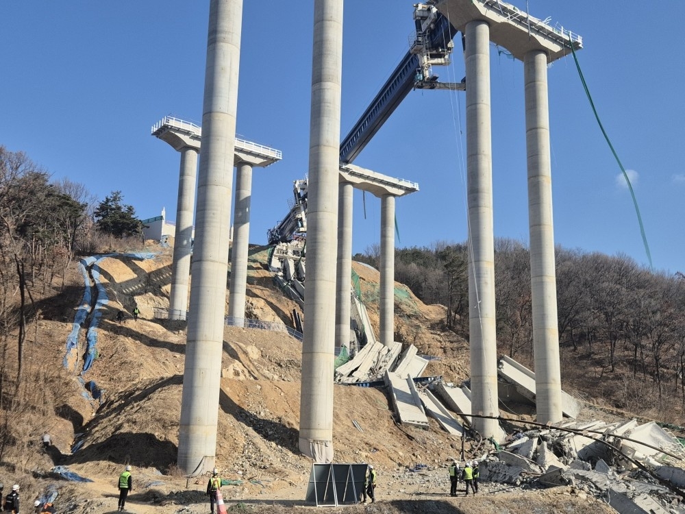 충남 천안시 토토 카지노 공사장 붕괴 현장 [소방청 제공]