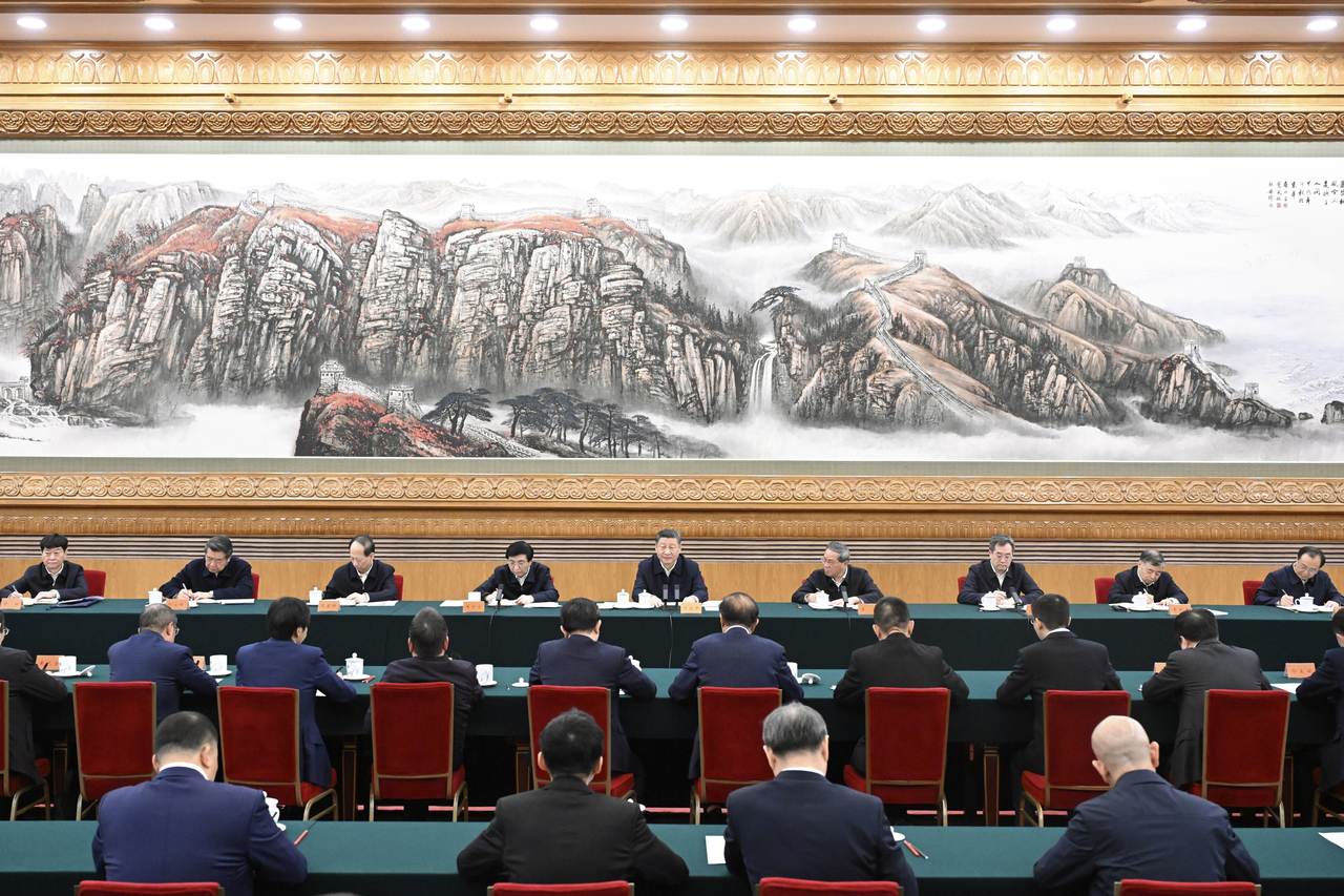시진핑 중국 국가주석이 지난 17일(현지시간) 베이징에서 열린 민간 기업 심포지엄에 참석하고 있다(사진은 기사 내용과 직접적 관련 없음). [신화]