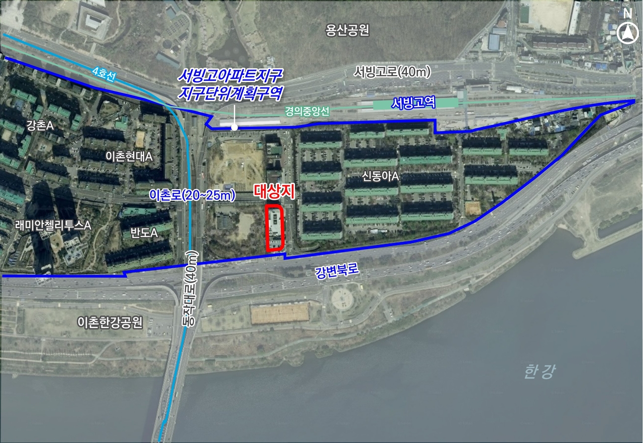 서울 용산구 용산동6가 69-167 일대 3769㎡ 대상지 위치도. [서울시]