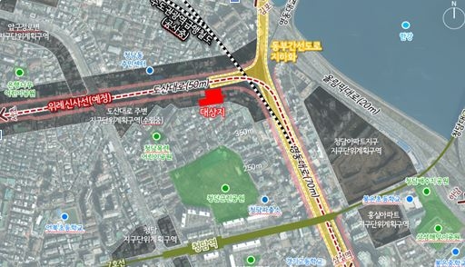 청담동 52-3번지 일대 역세권 활성화 사업 대상지 위치도. [서울시]