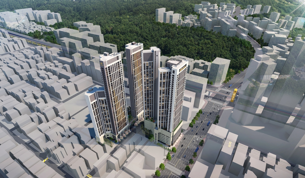 A model house for Hillstate Hwanggeum Station Reserve in Hwanggeum-dong, Suseong-gu, Daegu. (Hyundai E&C)