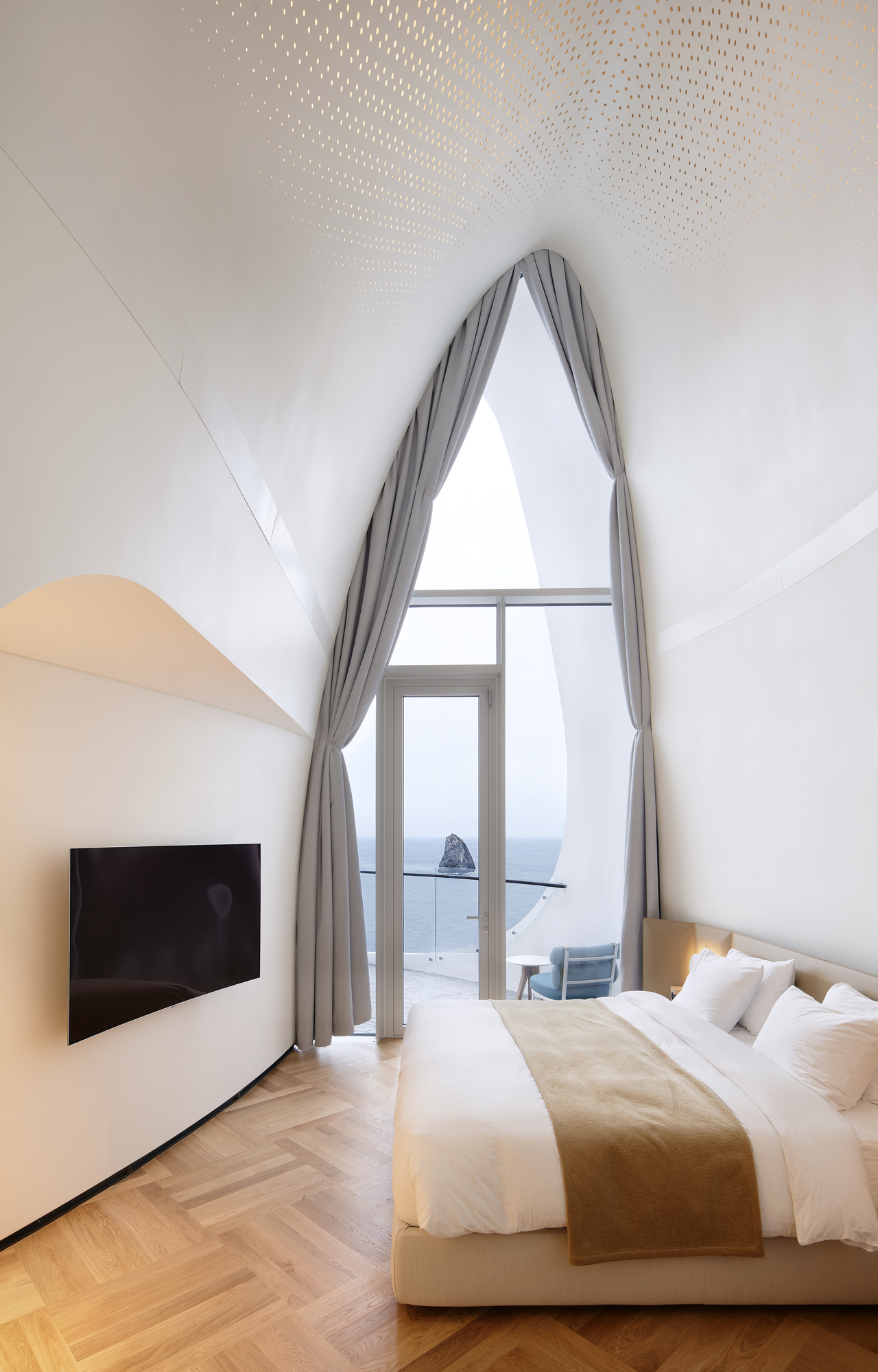 A bedroom at Villa Kosmos on Ulleungdo (Kolon Corp.)