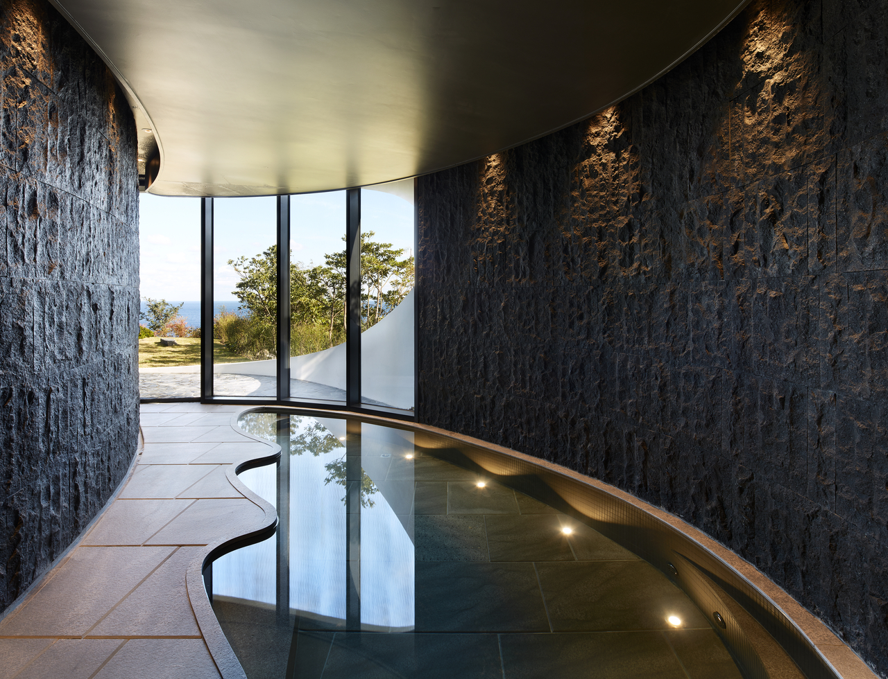 The sauna room at Villa Kosmos on Ulleungdo (Kolon Corp.)