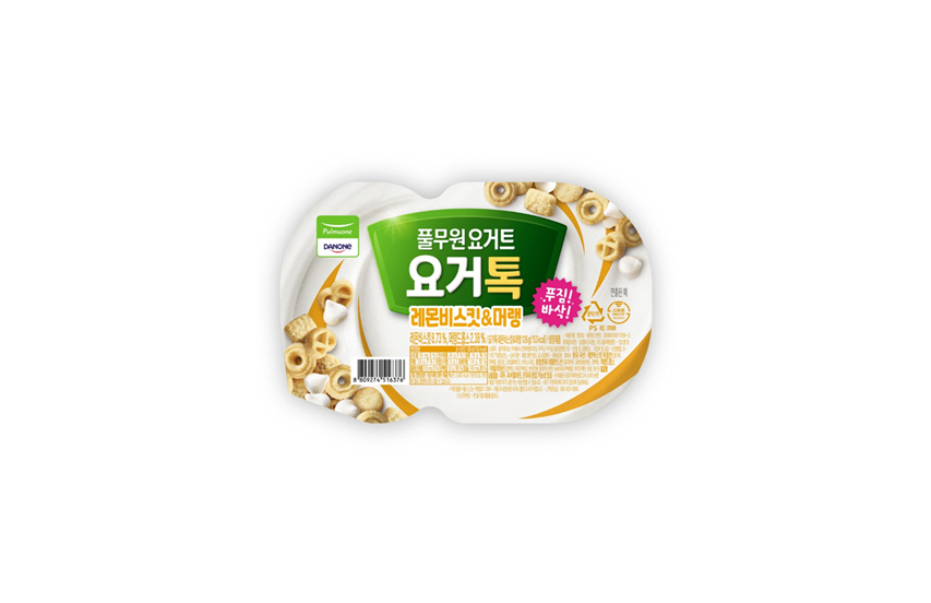 풀무원다논, 토핑 요거트 ‘요거톡 레몬비스킷&머랭’  [풀무원다논 제공]