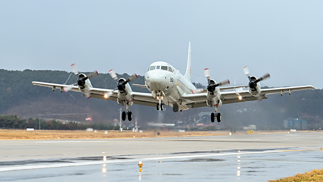 A P-3 maritime patrol aircraft is seen in this undated photo. (South Korean Navy)