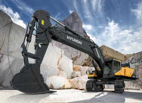 This photo shows an excavator model produced by the company. (HD Hyundai Construction Equipment Co.)