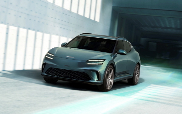 This photo shows the revamped GV60 EV model of the group's independent luxury brand Genesis. (Hyundai Motor Group)