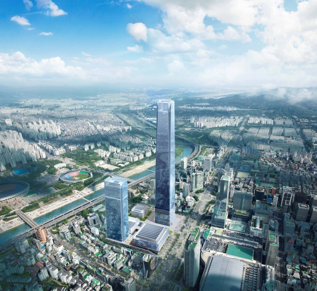 An early rendering of Hyundai Motor Group's planned Global Business Complex with a 105-story building in southern Seoul (Hyundai Motor Group)
