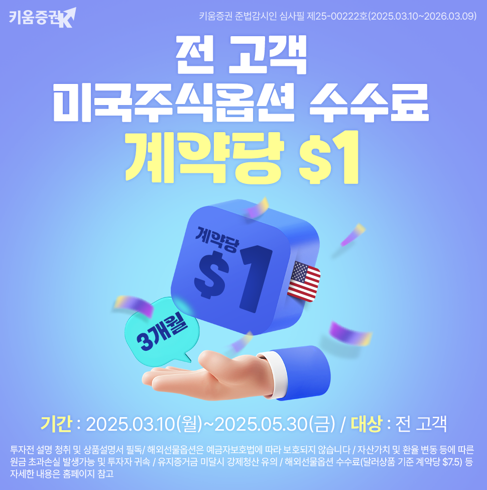 키움증권, 미국주식옵션 수수료 1달러 이벤트 - 헤럴드경제