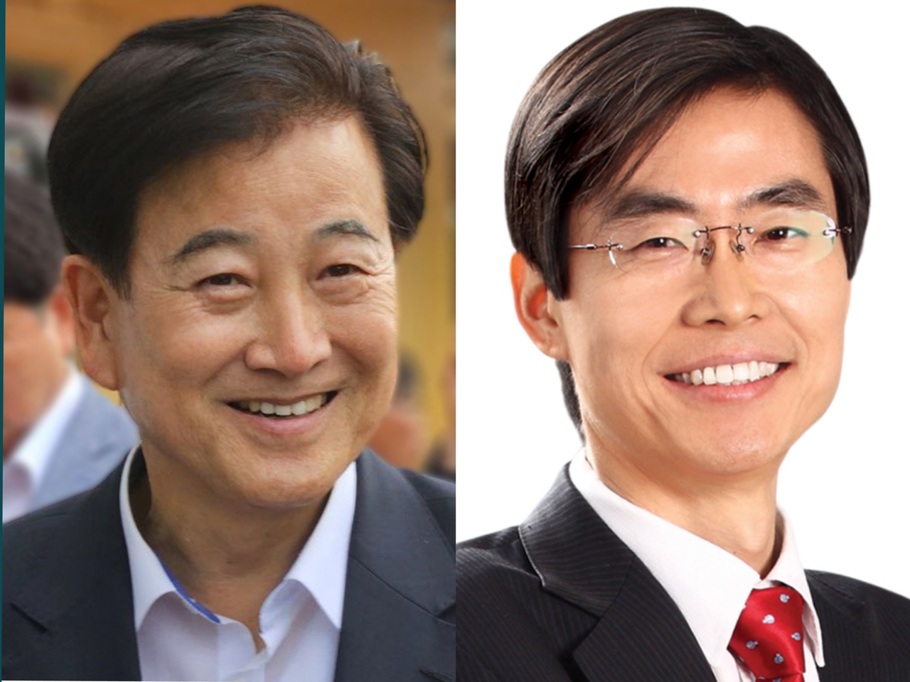 Presidents of the South Korea-US lawmakers' alliance: Democratic Party of Korea Rep. Chung Dong-young (left) and People Power Party Rep. Cho Kyung-tae