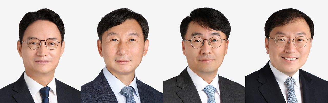 화우 송무그룹. 김권회(왼쪽부터) 대표 변호사, 유승룡 대표변호사, 시진국 변호사, 박영수 변호사. [화우 제공]