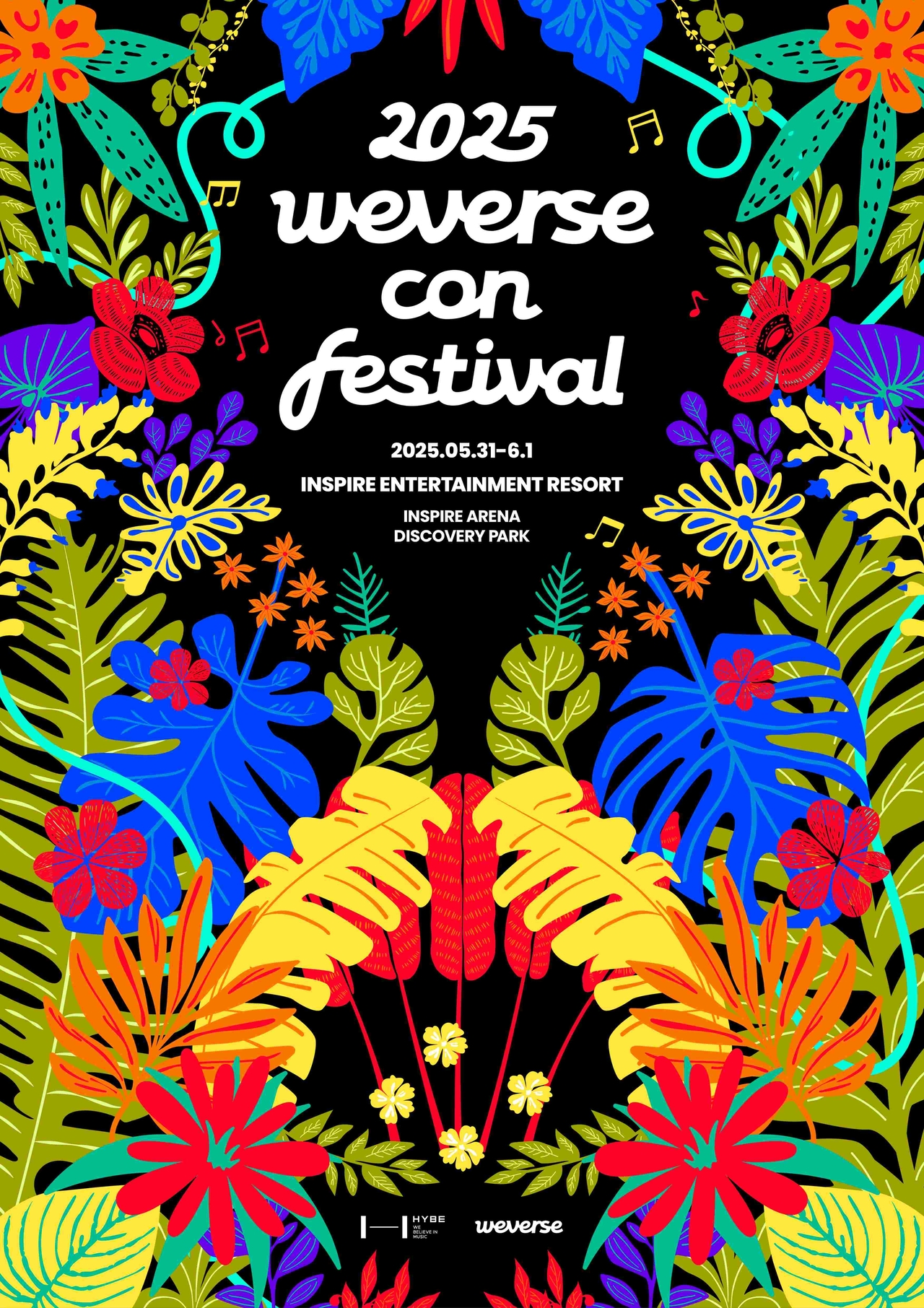 Event poster of "Weverse Con Festival" being held at Inspire on May 31 and June 1 (Hybe Entertainment)