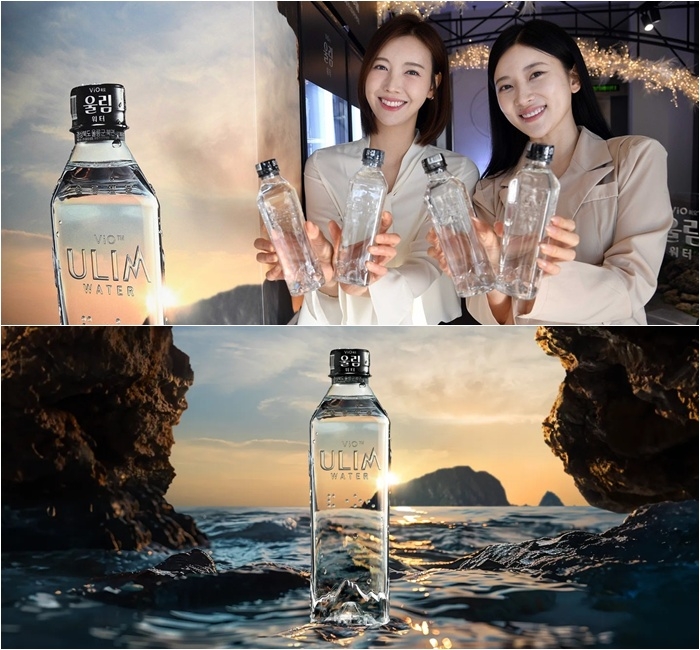 2024년 12월 갤러리아 백화점에서 개최된 울림워터의 팝업행사와 홍보용 이미지