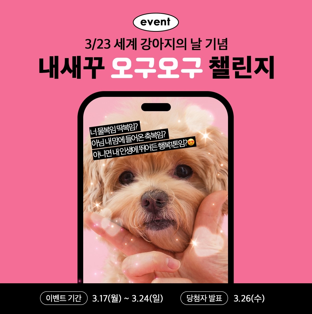 네츄럴코어, ‘강아지의 날’ 이벤트  [네츄럴코어 제공]