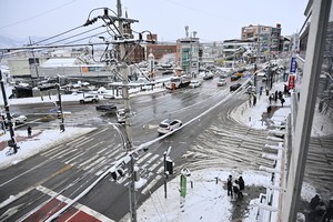 속초는 제설작업중…김철수 전 시장보다 빠르다