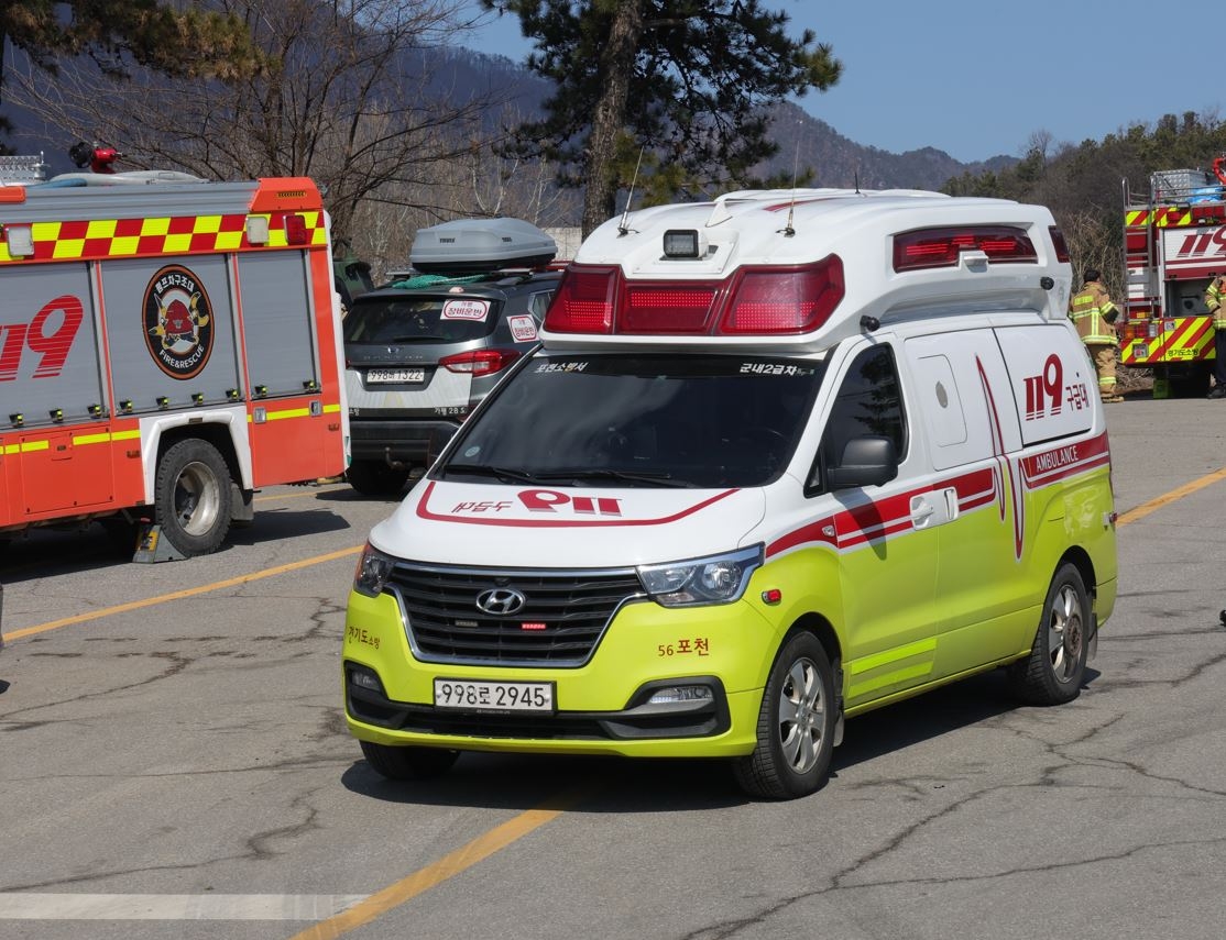 This photo of an ambulance is not directly related to this article. (Yonhap)