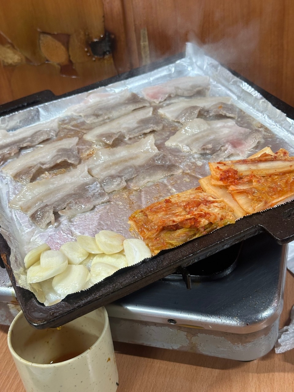 Frozen samgyeopsal (Hong Yoo/The Korea Herald)