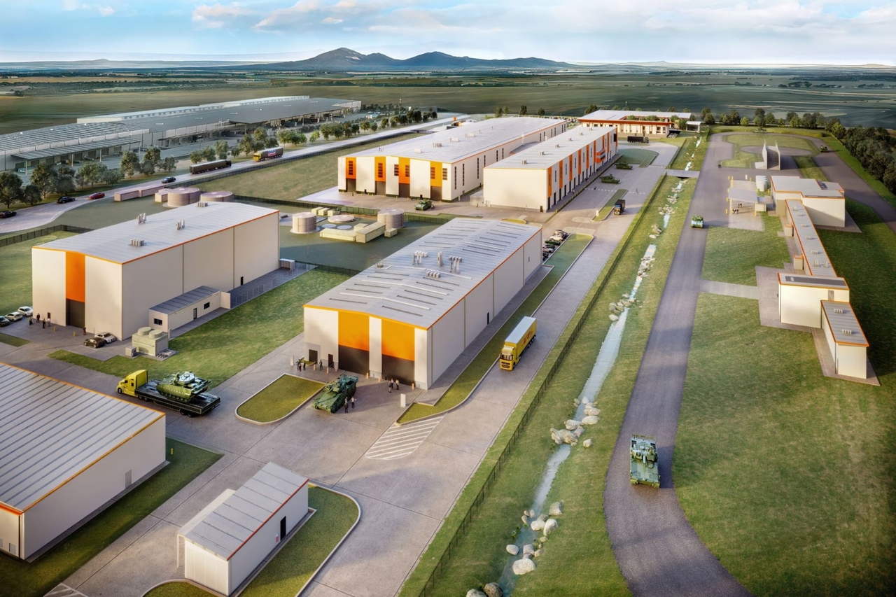 Rendering of Stage 2 of the Hanwha Armoured vehicle Centre of Excellence in Australia (Hanwha Defence Australia)