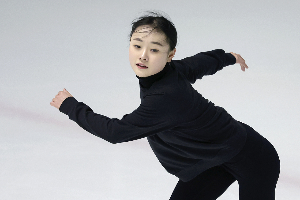 Kim Chae-yeon is seen on Mar.11. (Yonhap)