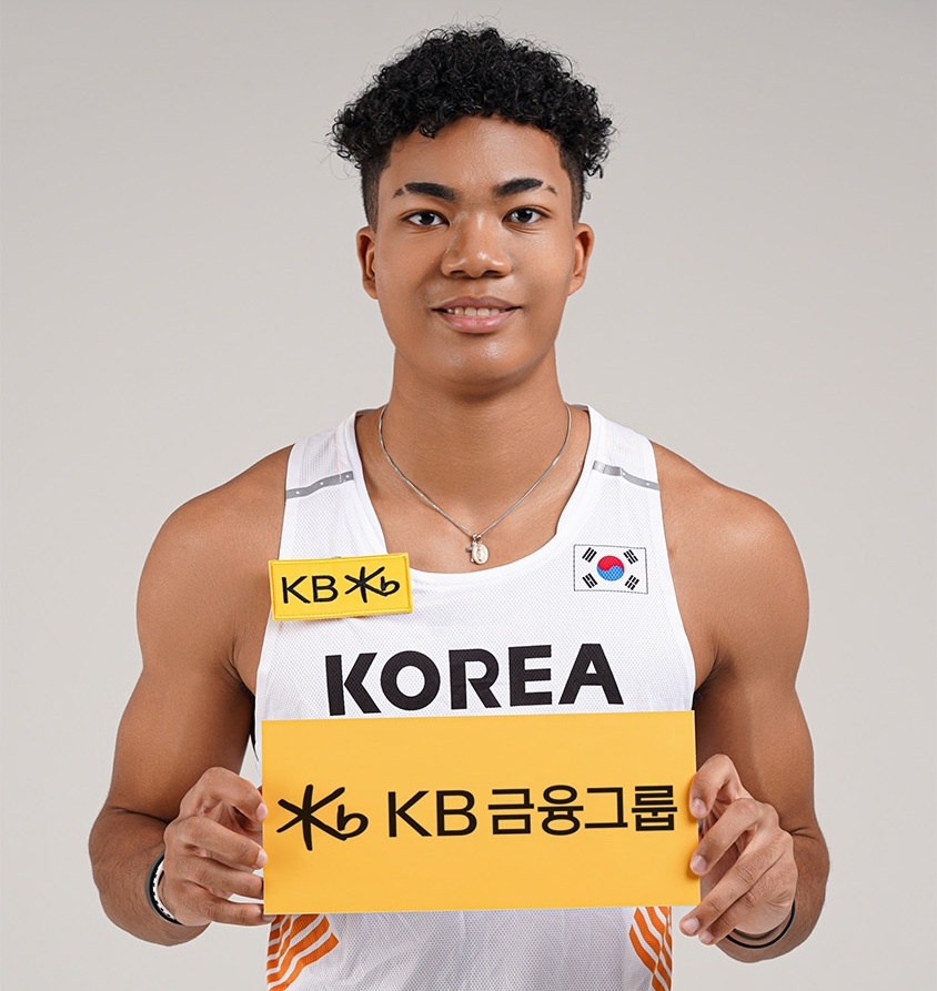 KB금융이 신규 후원하는 육상선수 ‘나마디 조엘 진’ 선수 [KB금융 제공]