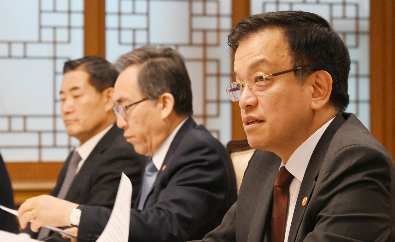 Finance Minister and Deputy Prime Minister Choi Sang-mok is seen on Tuesday. (Ministry of Economy and Finance)