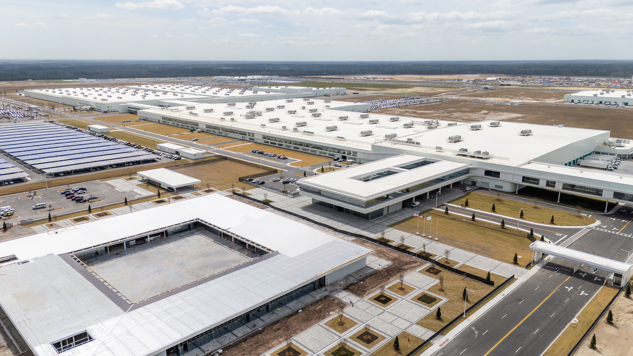 An aerial view of Hyundai Motor Group Metaplant America in Ellabell, Georgia (Hyundai Motor Group)