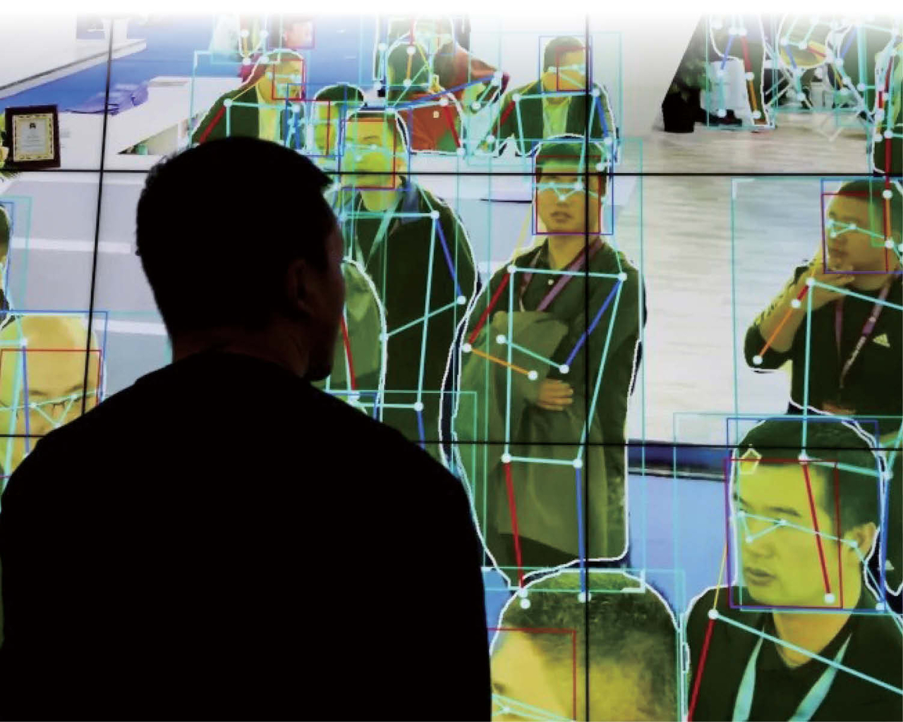 A demonstration of artificial intelligence at an exhibition on public safety and security in Beijing, October 2018. Thomas Peter[Reuters]