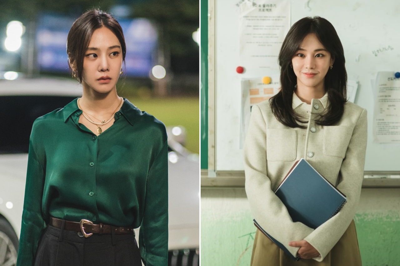 Han Ji-eun stars in “When the Stars Gossip” (left) and “Study Group.” (tvN)